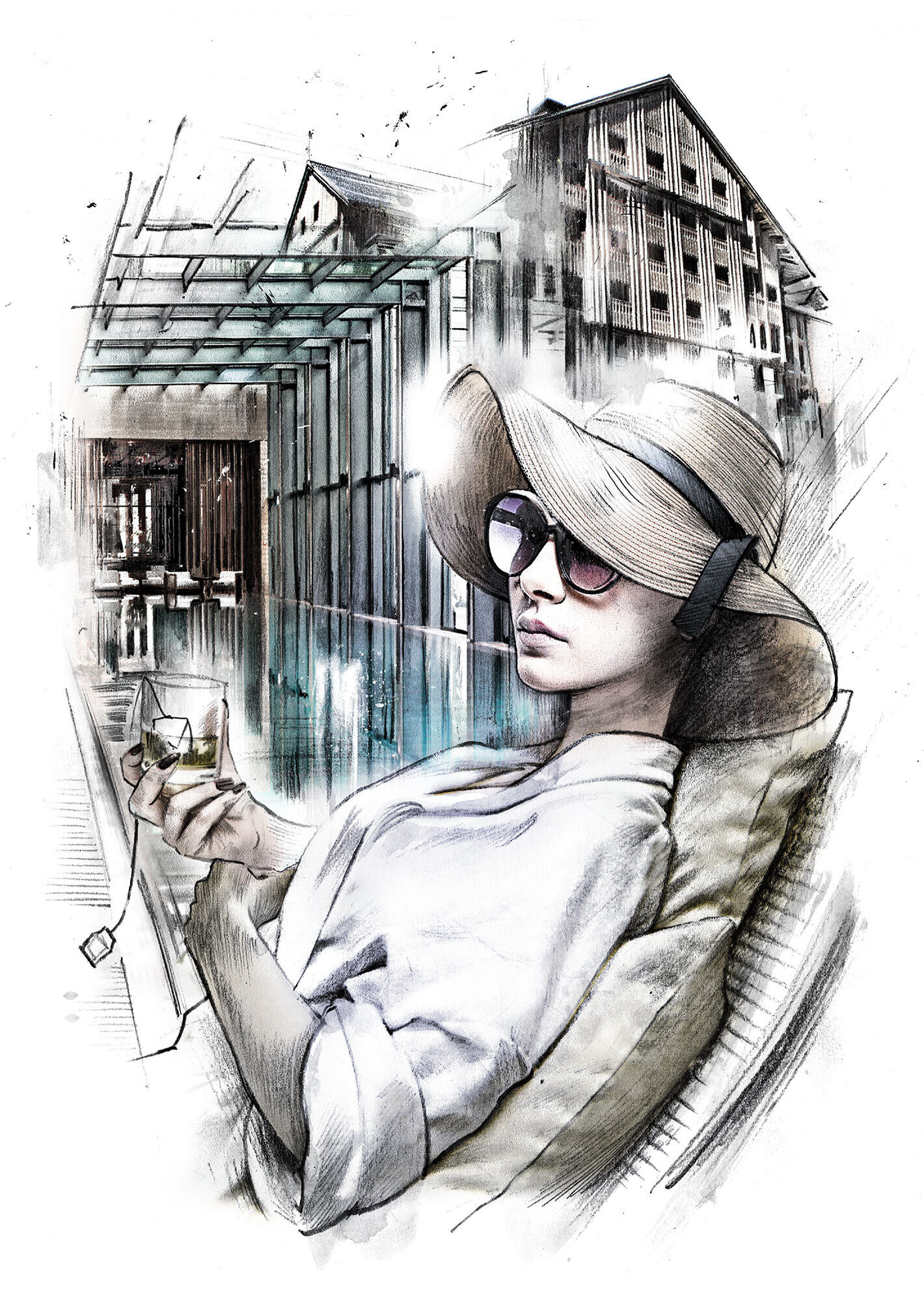 The Chedi Andermatt illustration - Kornel Illustration | Kornel Stadler portfolio