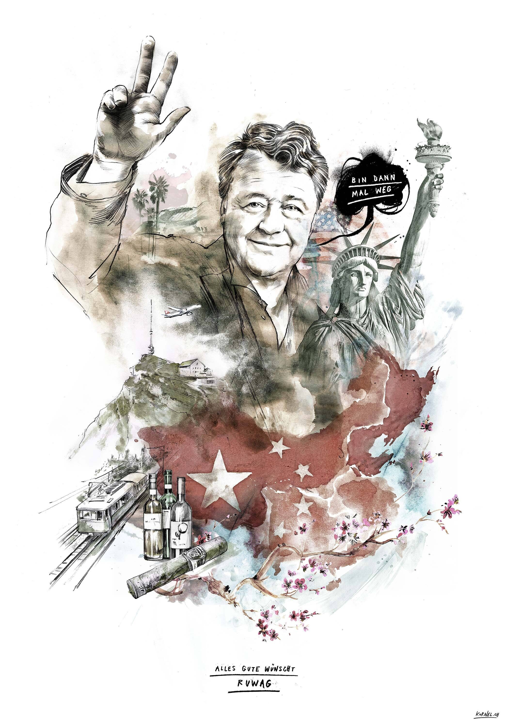Ruwag andreas huber portrait artwork usa china - Kornel Illustration | Kornel Stadler portfolio
