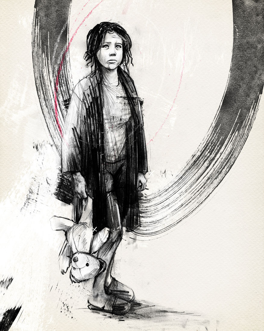 Refugee Sonntag Zeitung - Kornel Illustration | Kornel Stadler portfolio