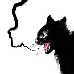 Work Buesi katze black cat Artwork drawing art illustration kornel ink gallery zeichnung kunst Kornel Illustration | Kornel Stadler