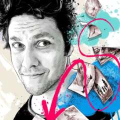 Work Daniel vuataz portrait Illustration kolumne editorial zeichnung drawing magazin red bulletin red bull bestseller autor writer clouds foto album Kornel Illustration | Kornel Stadler