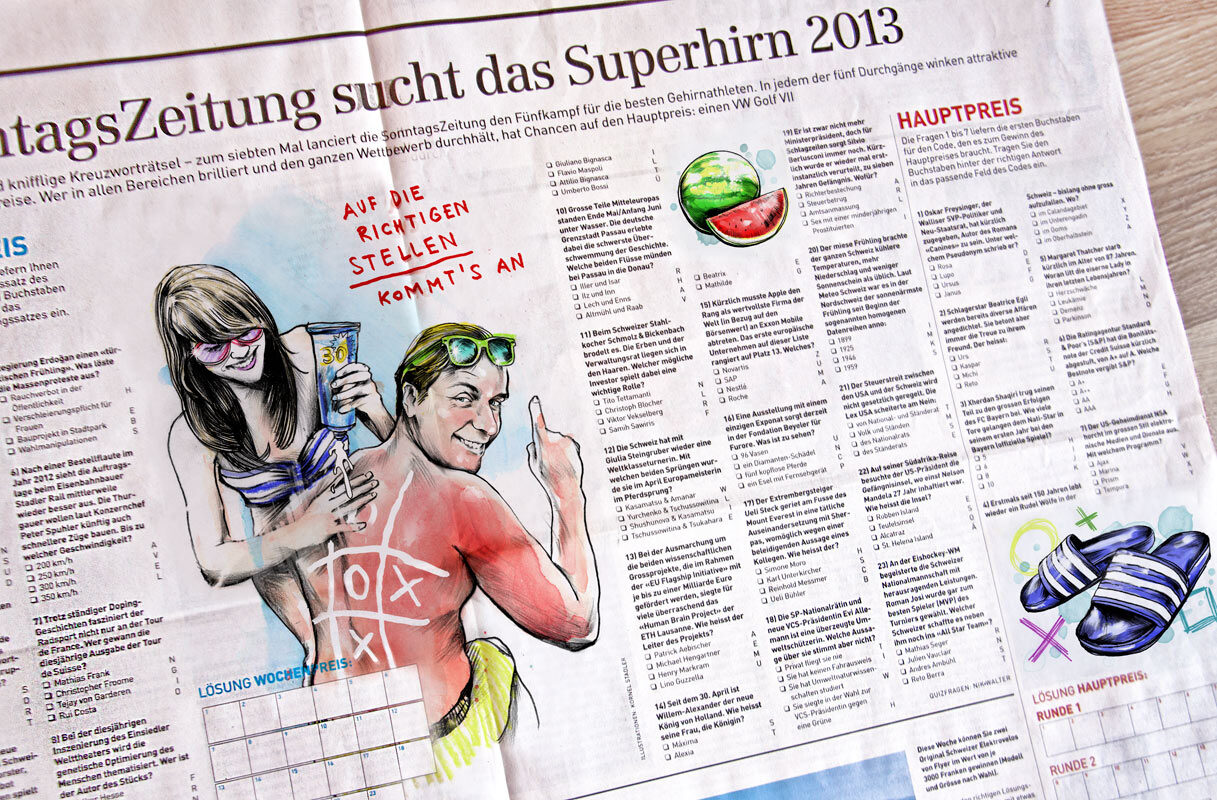 Das Grosse Sommerquiz Foto Teil 1 - Kornel Illustration | Kornel Stadler portfolio
