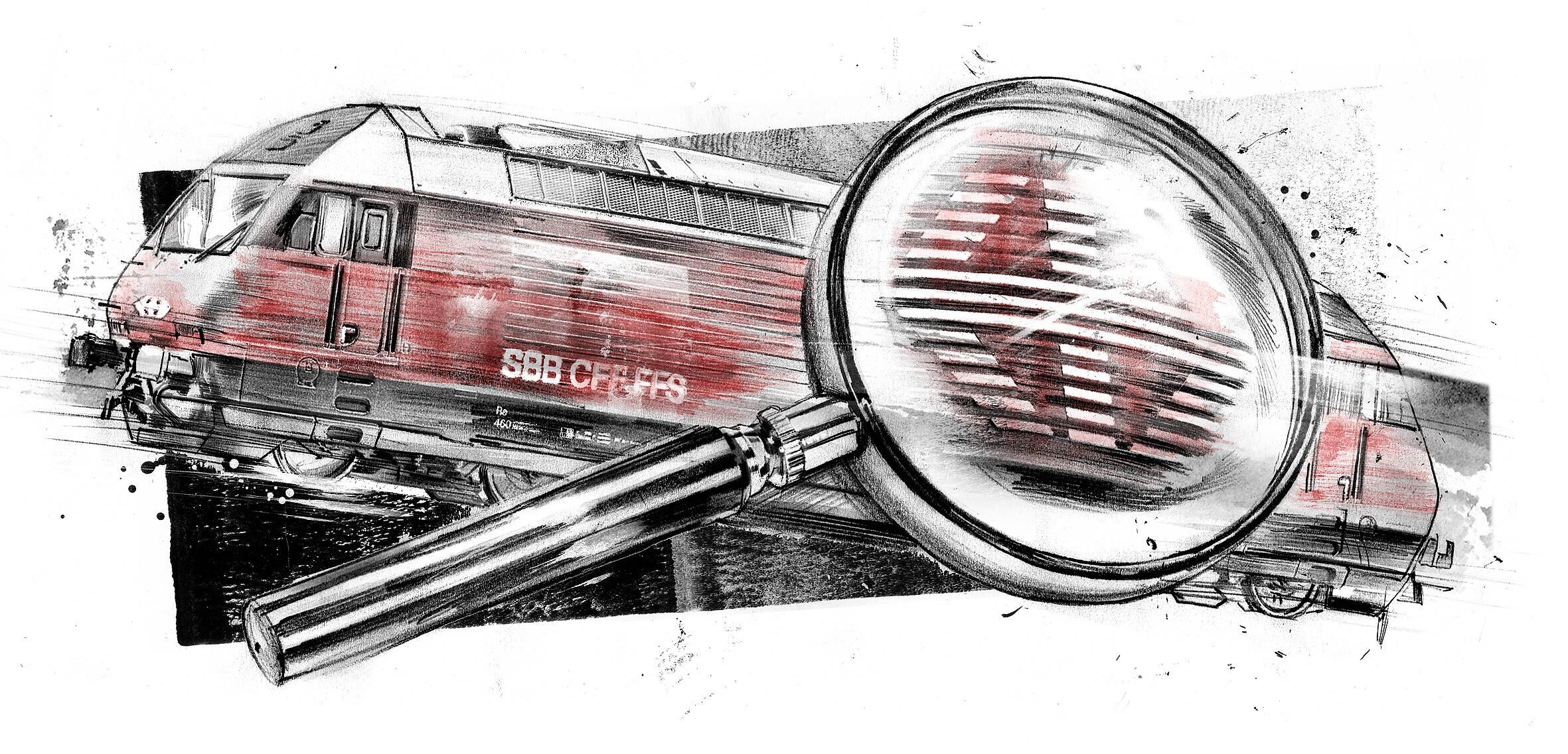 SBB Lokomotive illustration - Kornel Illustration | Kornel Stadler portfolio