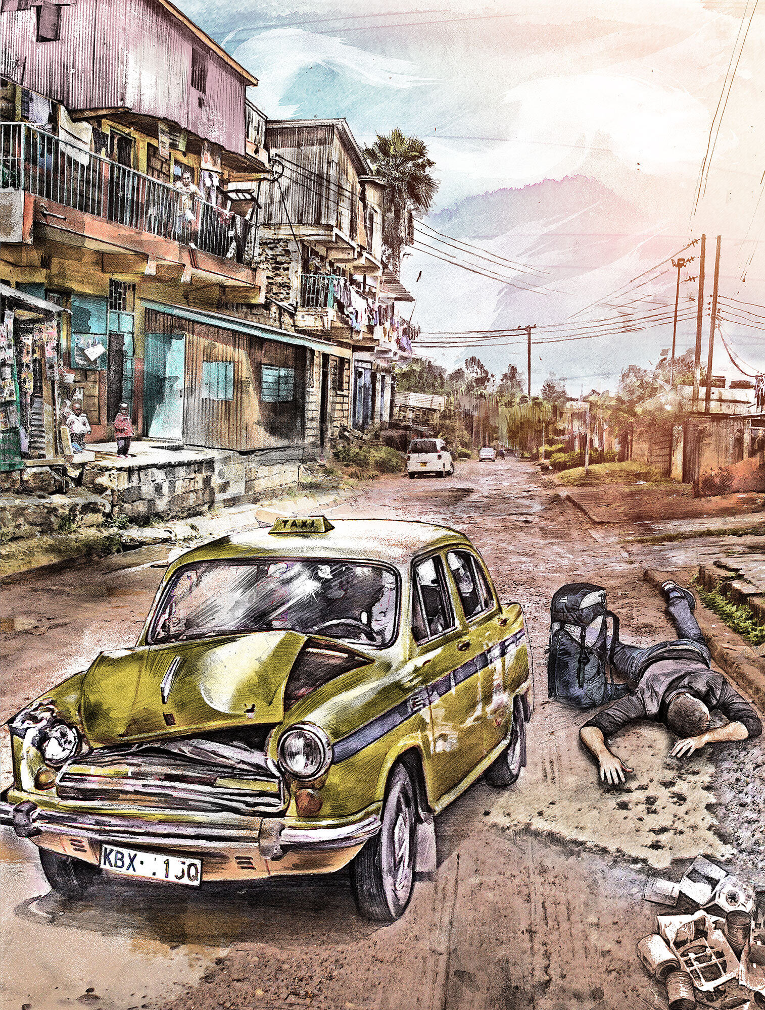 Nairobi Taxi illustration - Kornel Illustration | Kornel Stadler portfolio