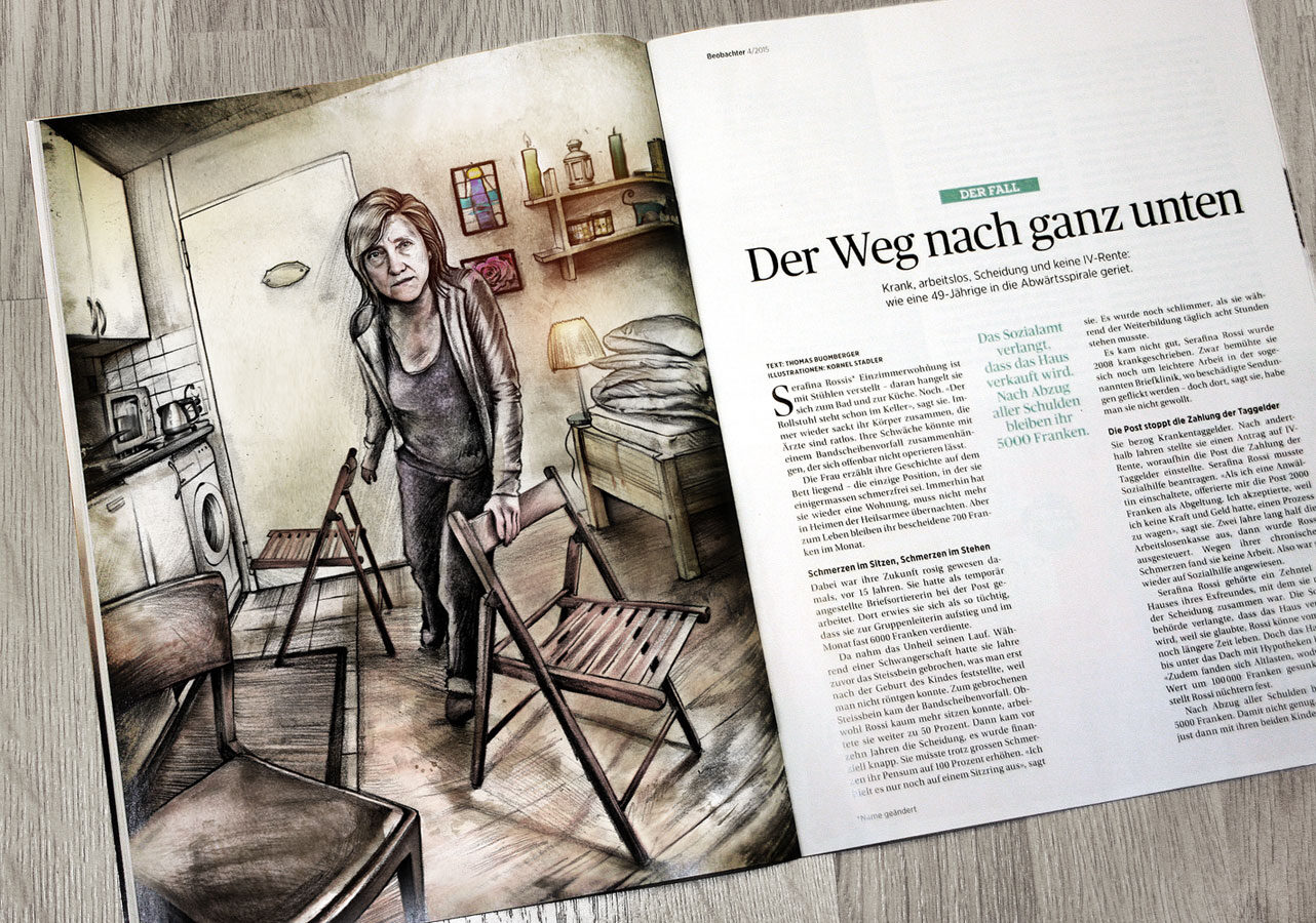 Beobachter Layout - Kornel Illustration | Kornel Stadler portfolio