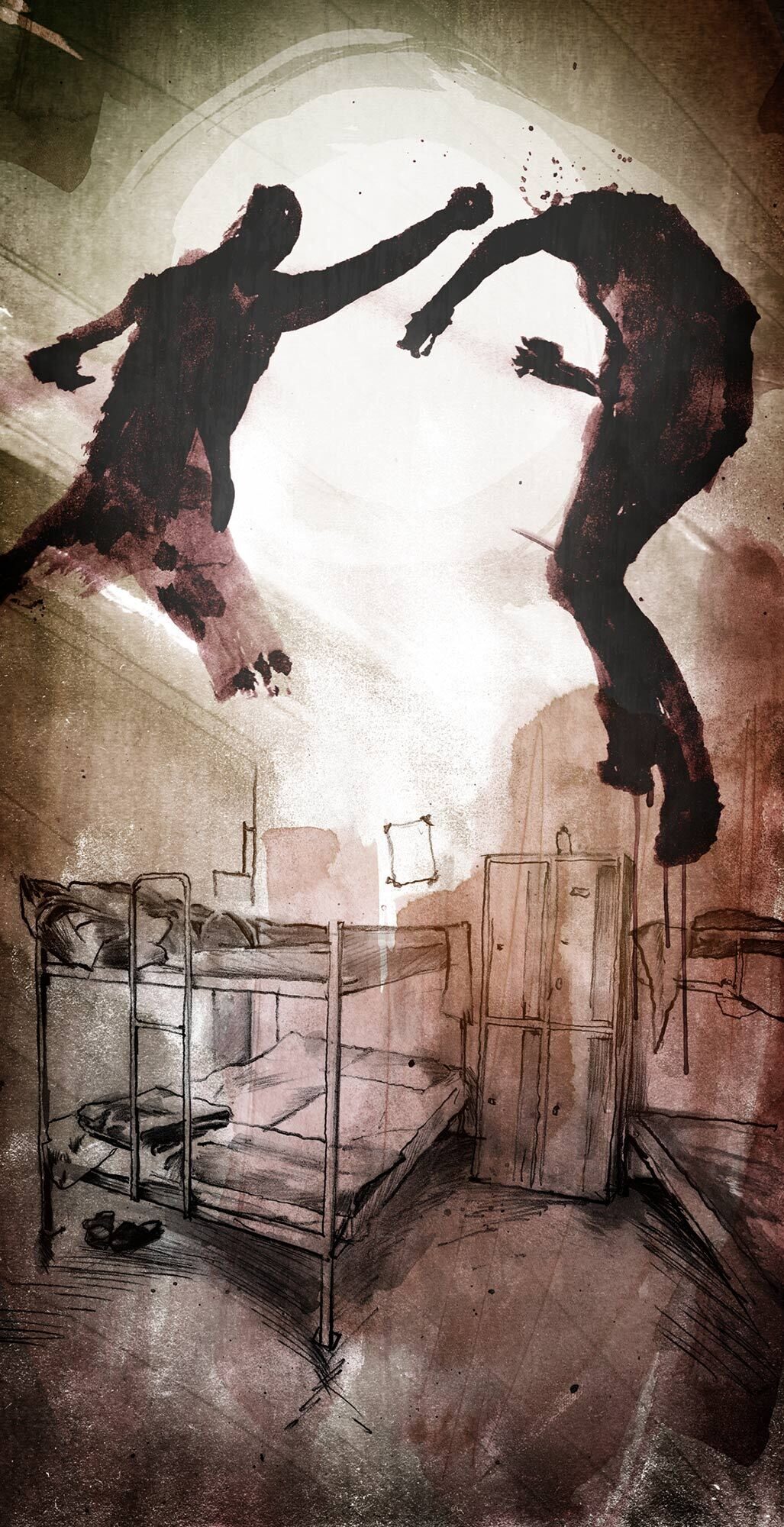 Asylheim Gewalt Illustration - Kornel Illustration | Kornel Stadler portfolio