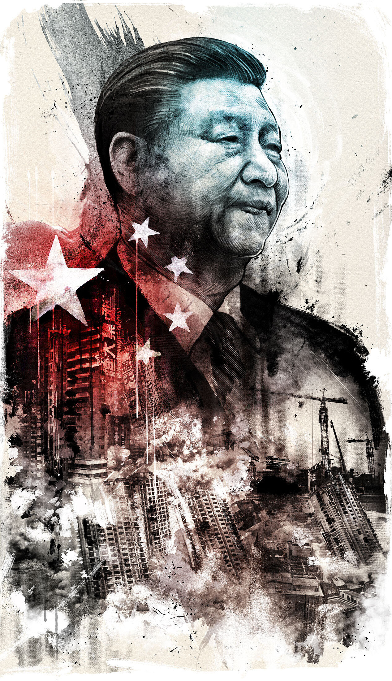China editorial Xi Jinping Evergrande illustration investment capitalism - Kornel Illustration | Kornel Stadler portfolio