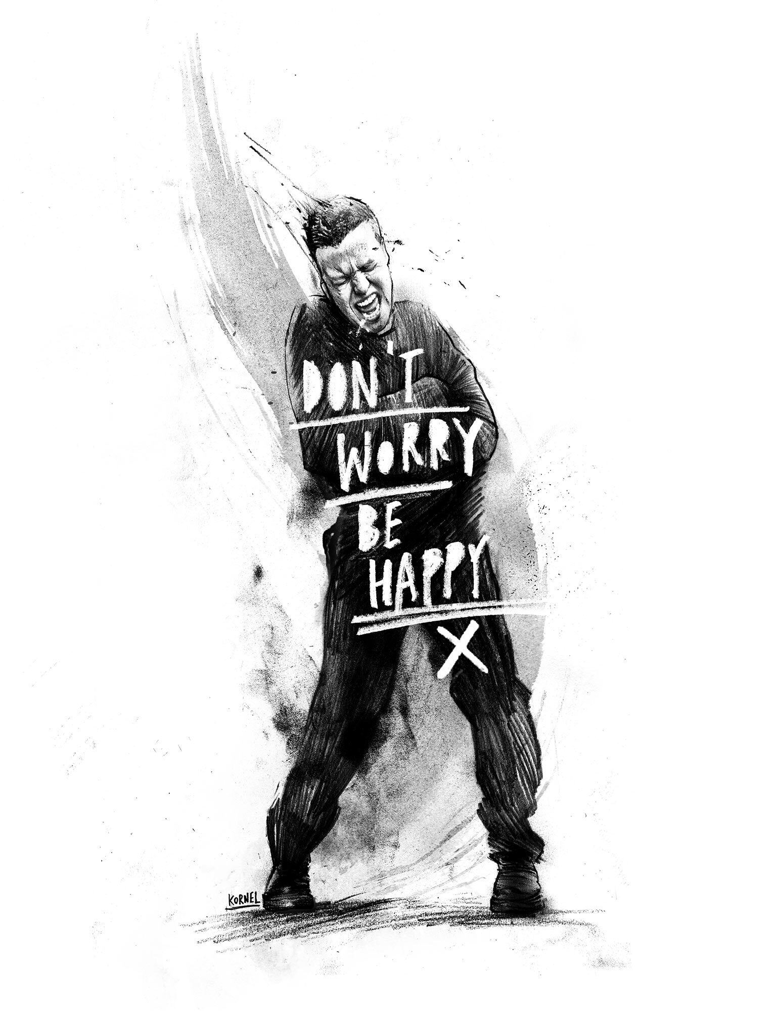Dont worry be happy illustration - Kornel Illustration | Kornel Stadler portfolio
