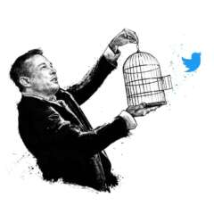 Work Illustration editorial conceptual concept elon musk free speech twitter drawing bird cage illustrated portaitillustration political illustrations Kornel Illustration | Kornel Stadler