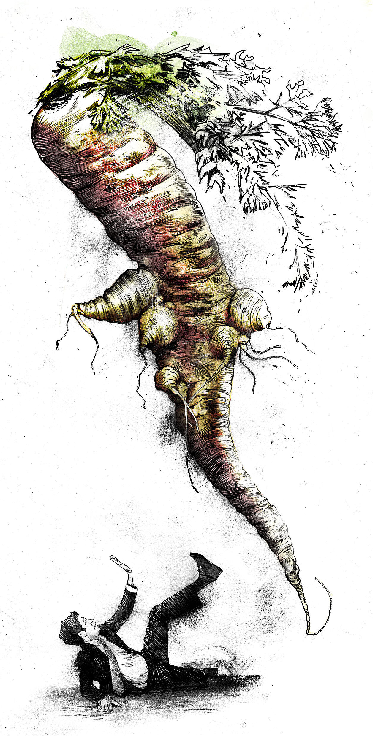 Cerrot panic gene food - Kornel Illustration | Kornel Stadler portfolio