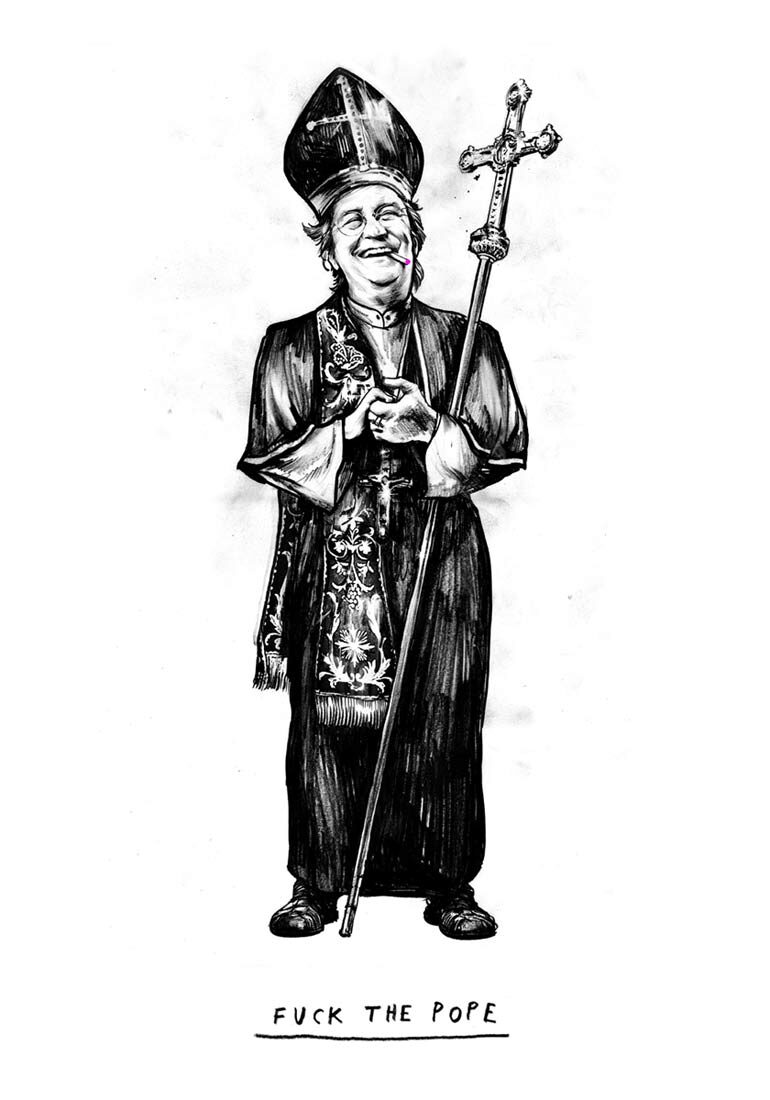 Beda Papst Druck - Kornel Illustration | Kornel Stadler portfolio