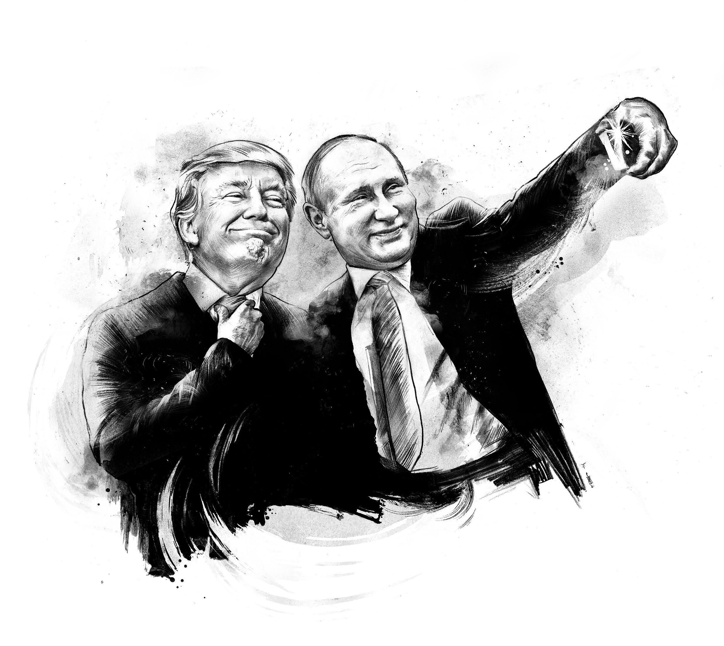 Trump putin selfie illustration - Kornel Illustration | Kornel Stadler portfolio