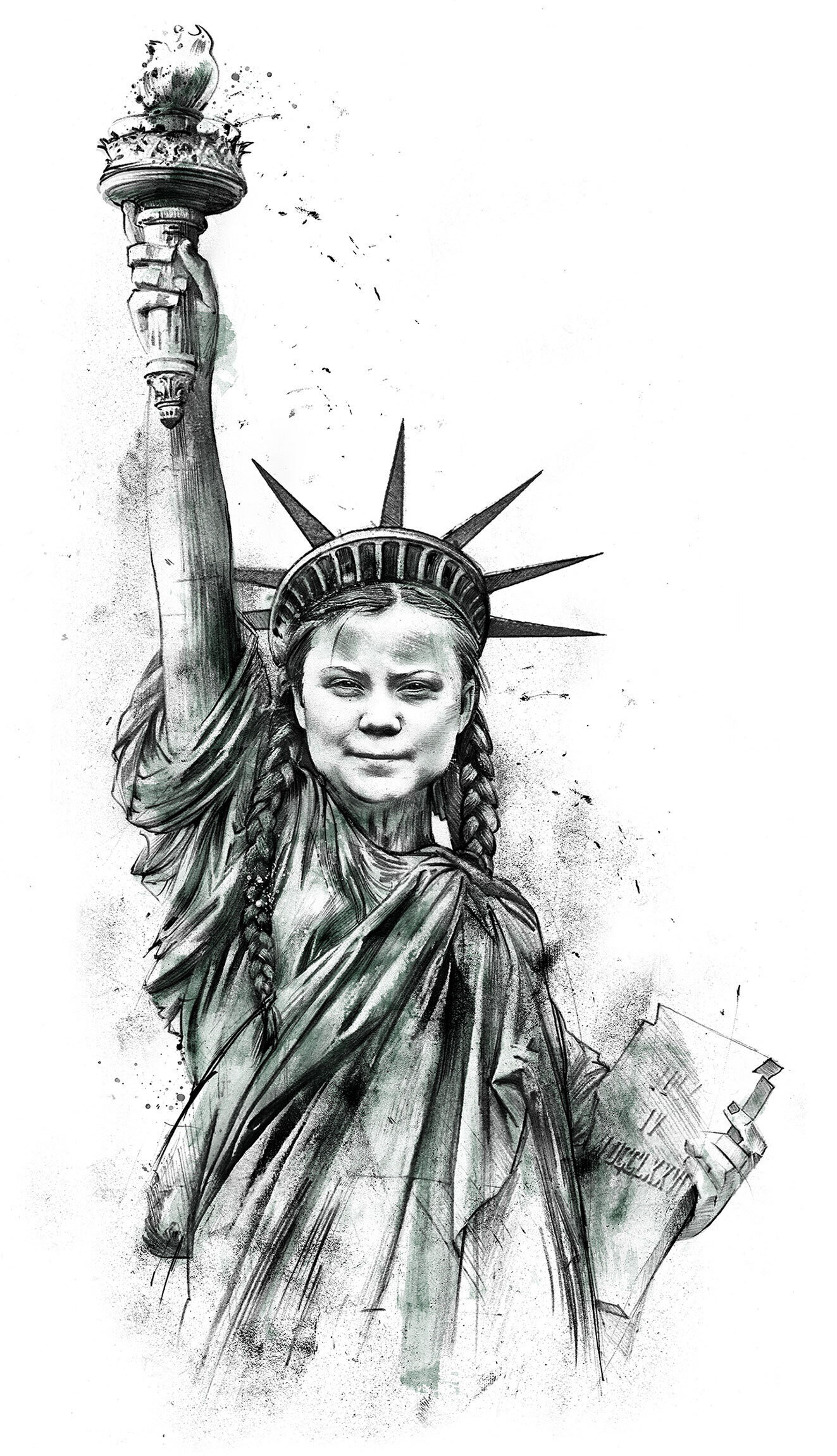 Greta Thunberg USA - Kornel Illustration | Kornel Stadler portfolio