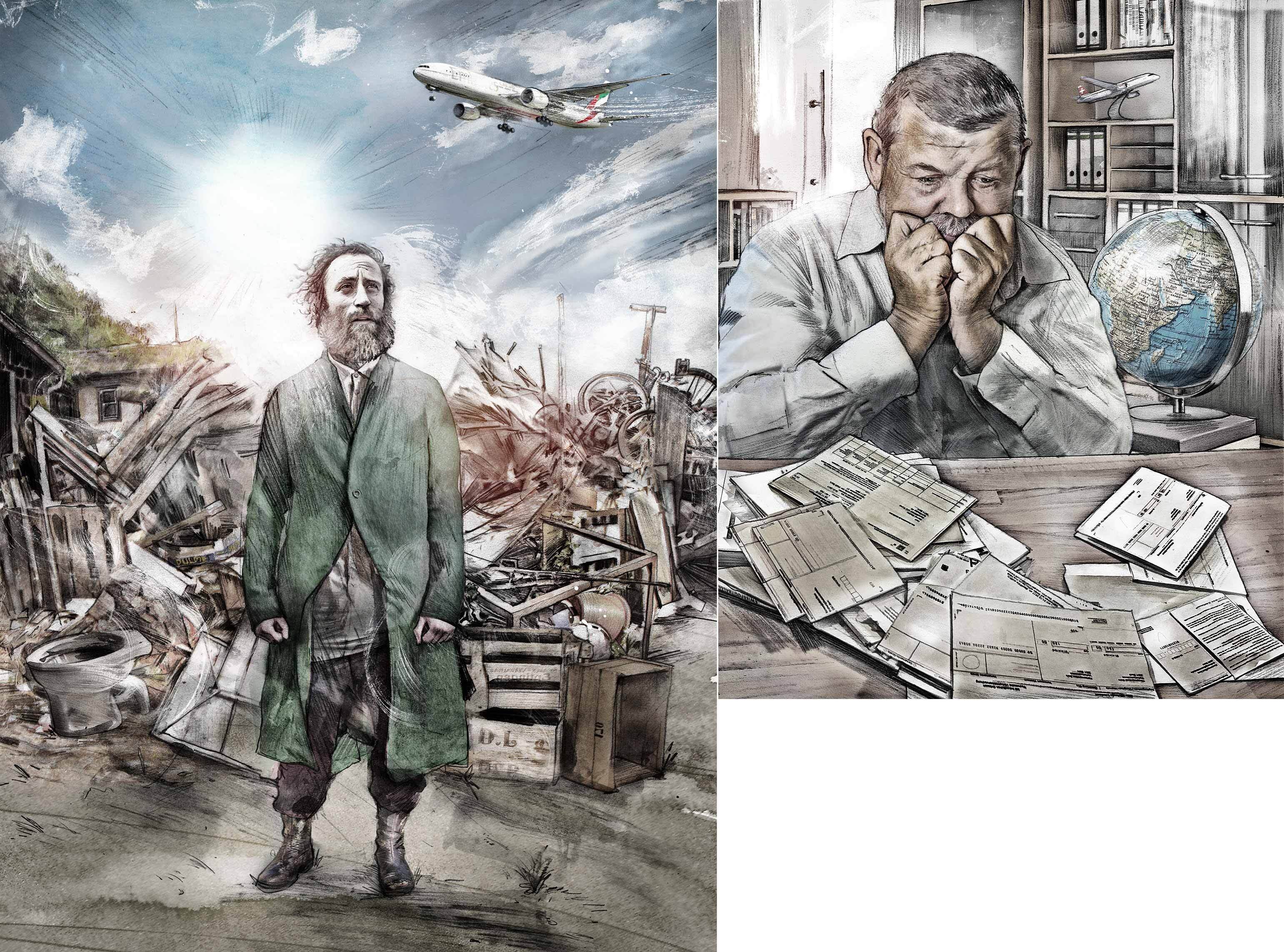 Messie pilot illustration story - Kornel Illustration | Kornel Stadler portfolio