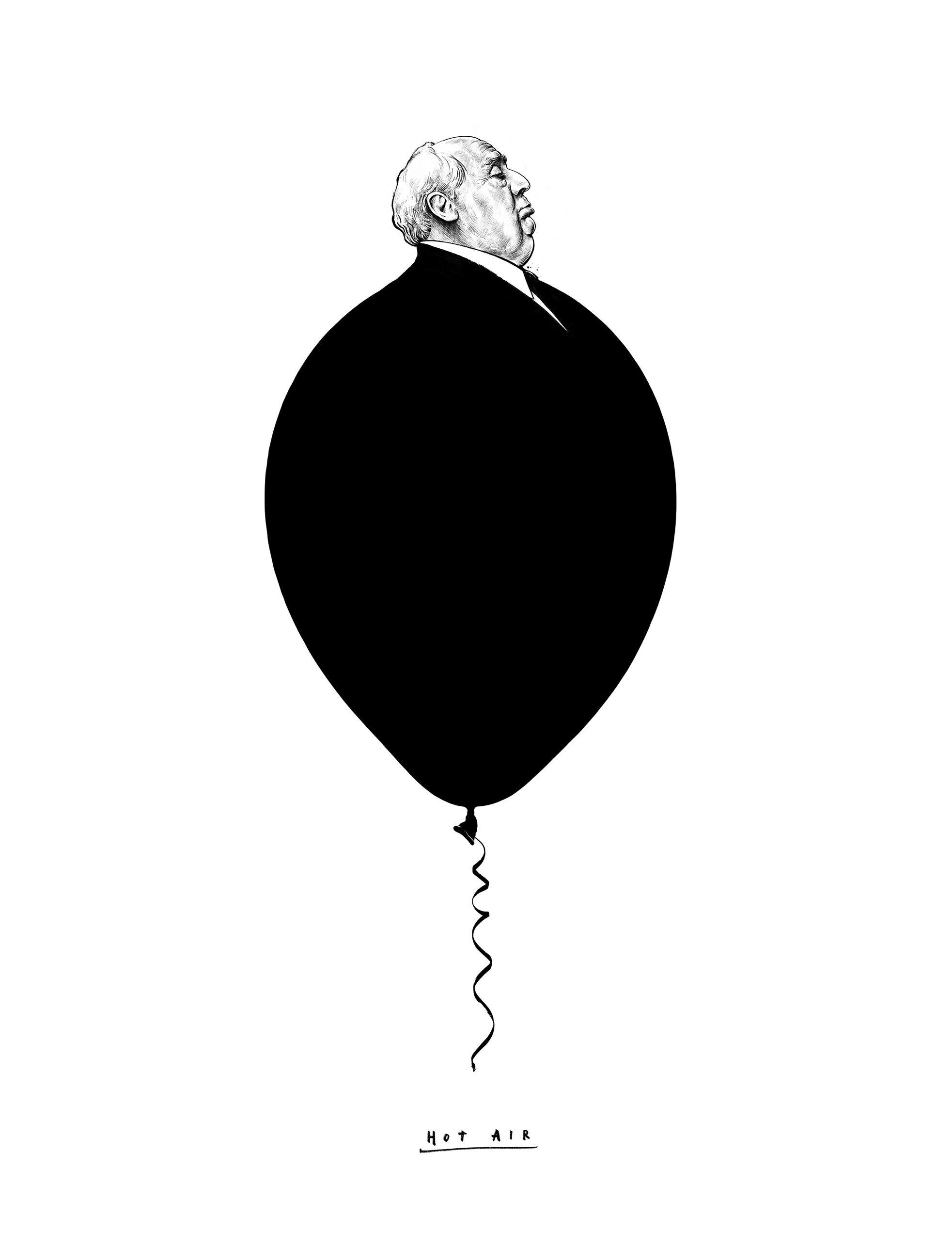 Hot Air balloon Artwork drawing art illustration kornel ink gallery zeichnung kunst - Kornel Illustration | Kornel Stadler portfolio