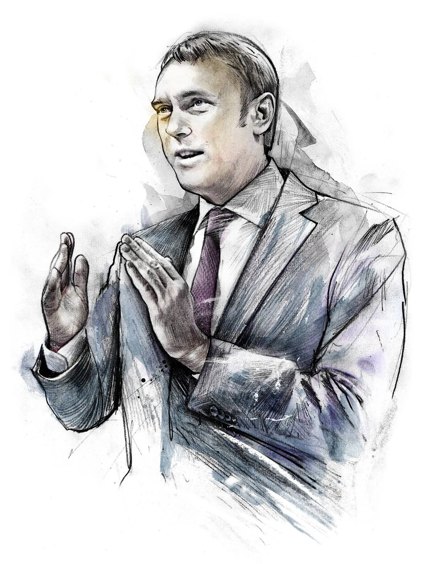 Jens Willhelm portrait Illustration editorial - Kornel Illustration | Kornel Stadler portfolio
