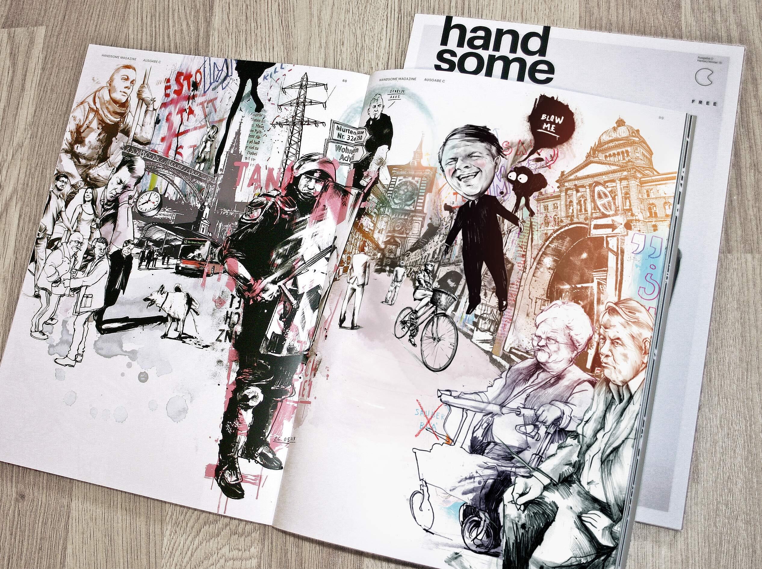 Kornel illustration illustrations editorial interview handome mag magazine drawings bern - Kornel Illustration | Kornel Stadler portfolio