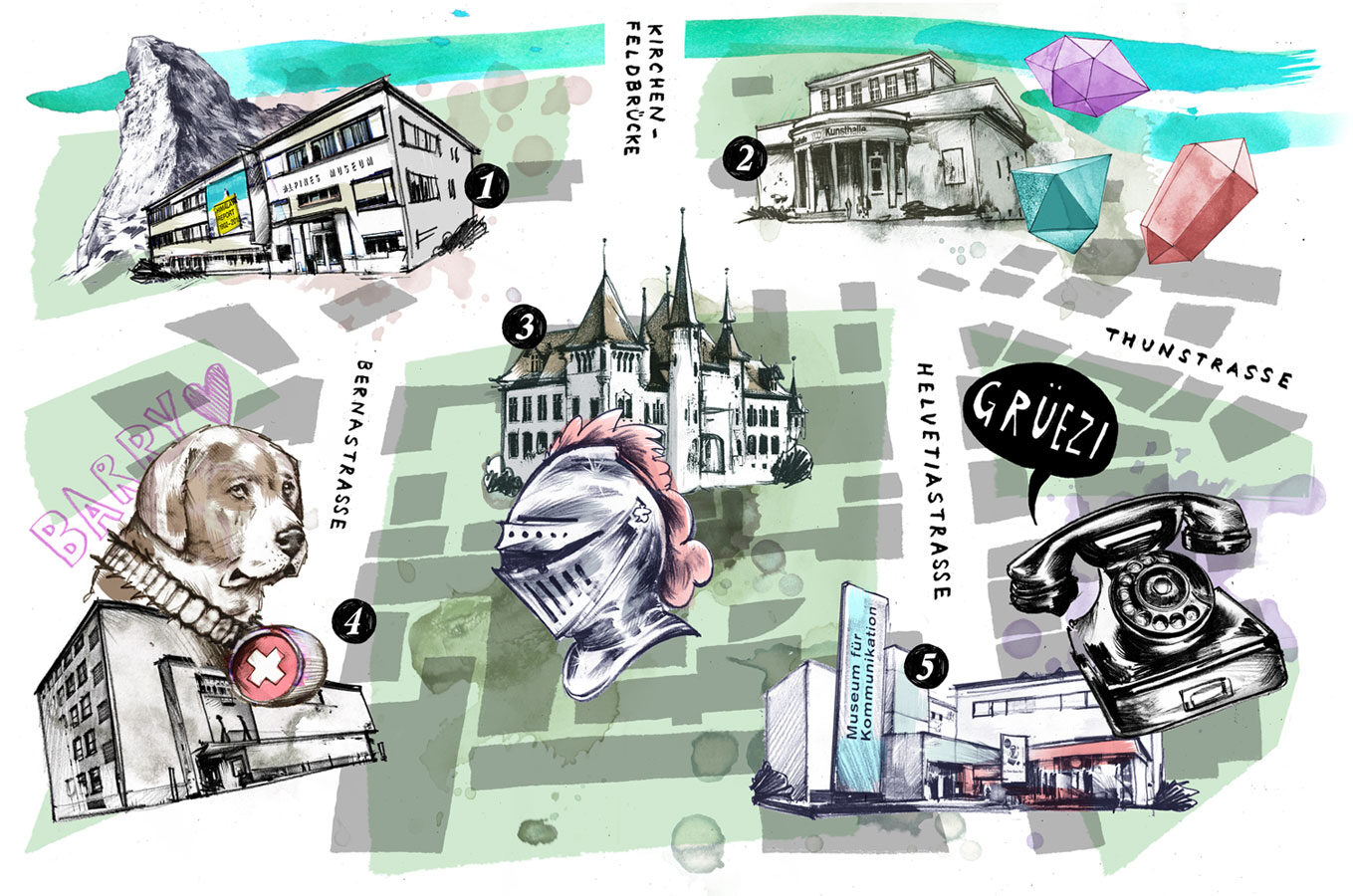 Museums Karte - Kornel Illustration | Kornel Stadler portfolio