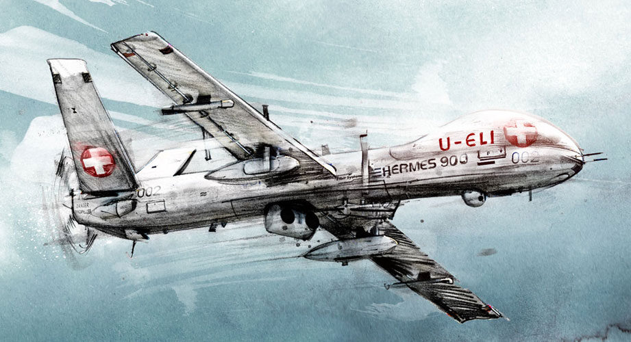 Ueli Drohne - Kornel Illustration | Kornel Stadler portfolio