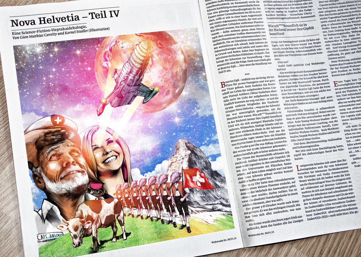 Weltwoche Nova Helvetia Magazin Foto gross - Kornel Illustration | Kornel Stadler portfolio