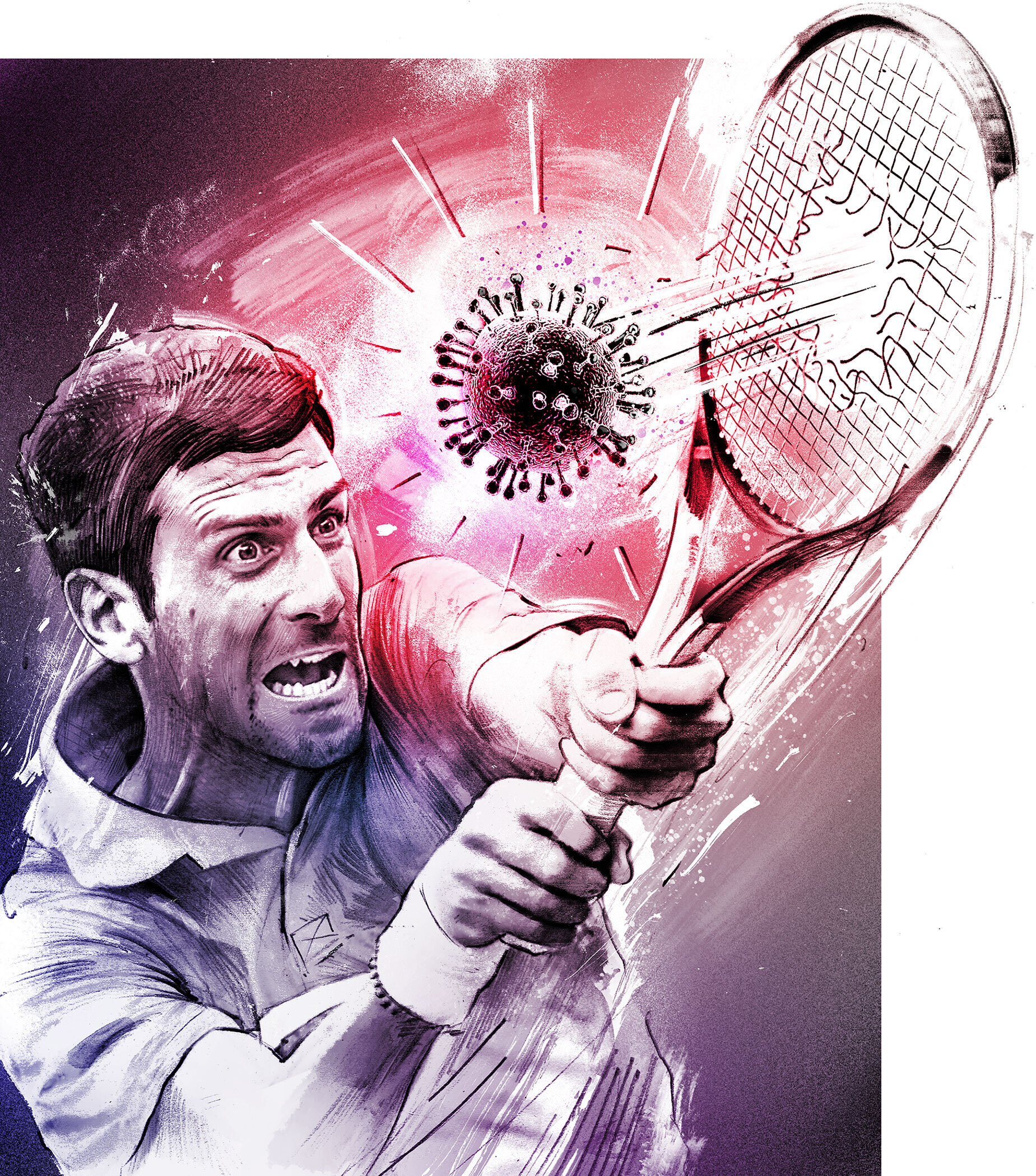 Djokovic - Kornel Illustration | Kornel Stadler portfolio