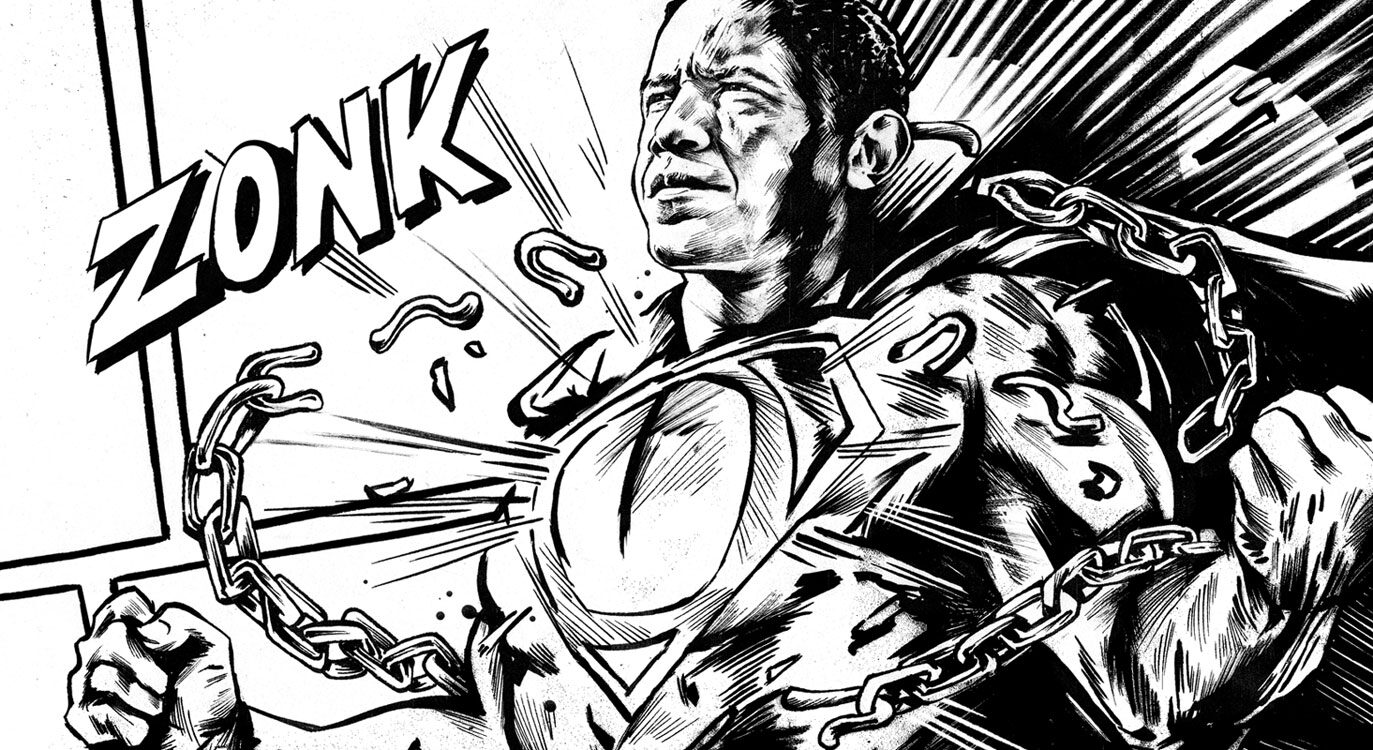 Superman obama2 - Kornel Illustration | Kornel Stadler portfolio