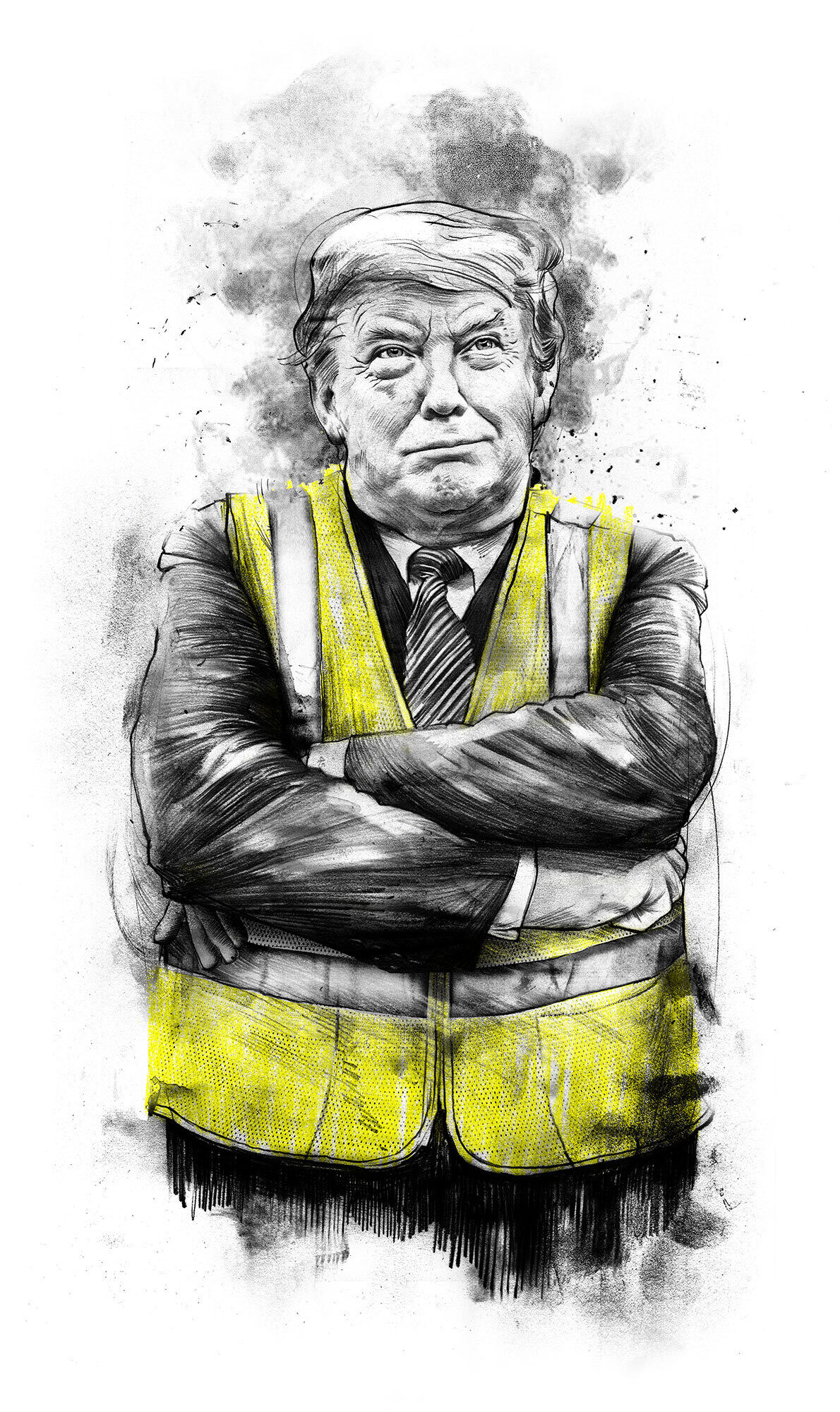 Trump gilet jaune - Kornel Illustration | Kornel Stadler portfolio