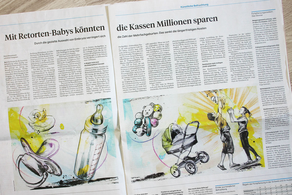 Retorten Babys Editoriel - Kornel Illustration | Kornel Stadler portfolio
