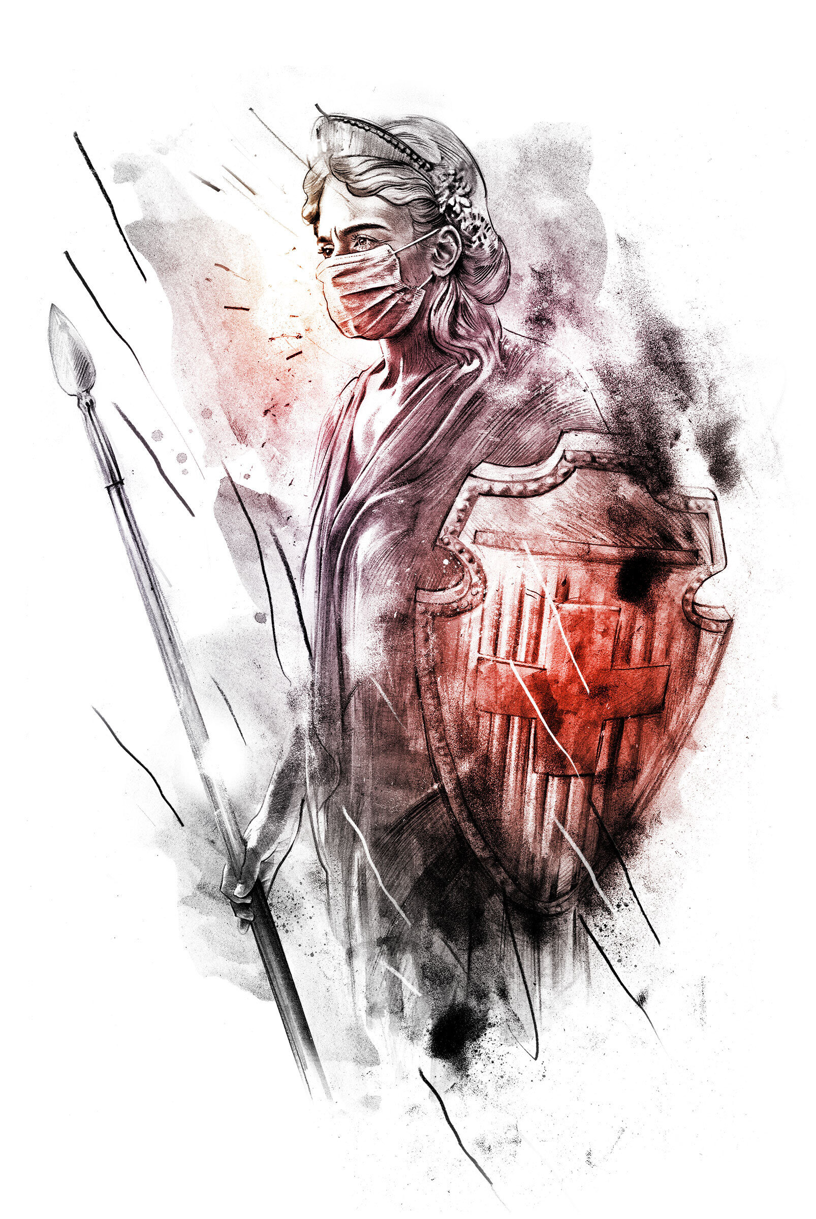 Helvetia Maske - Kornel Illustration | Kornel Stadler portfolio