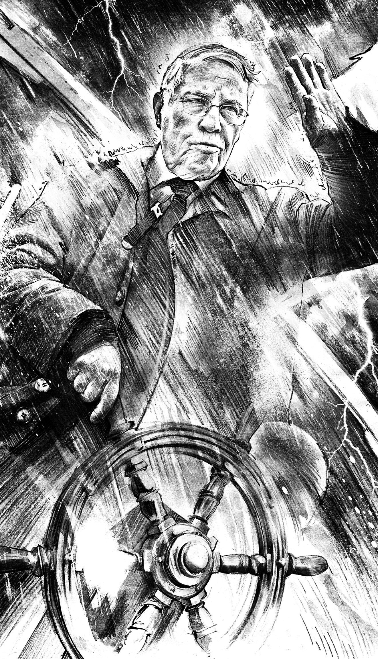Christoph Blocher Krise Illustration - Kornel Illustration | Kornel Stadler portfolio