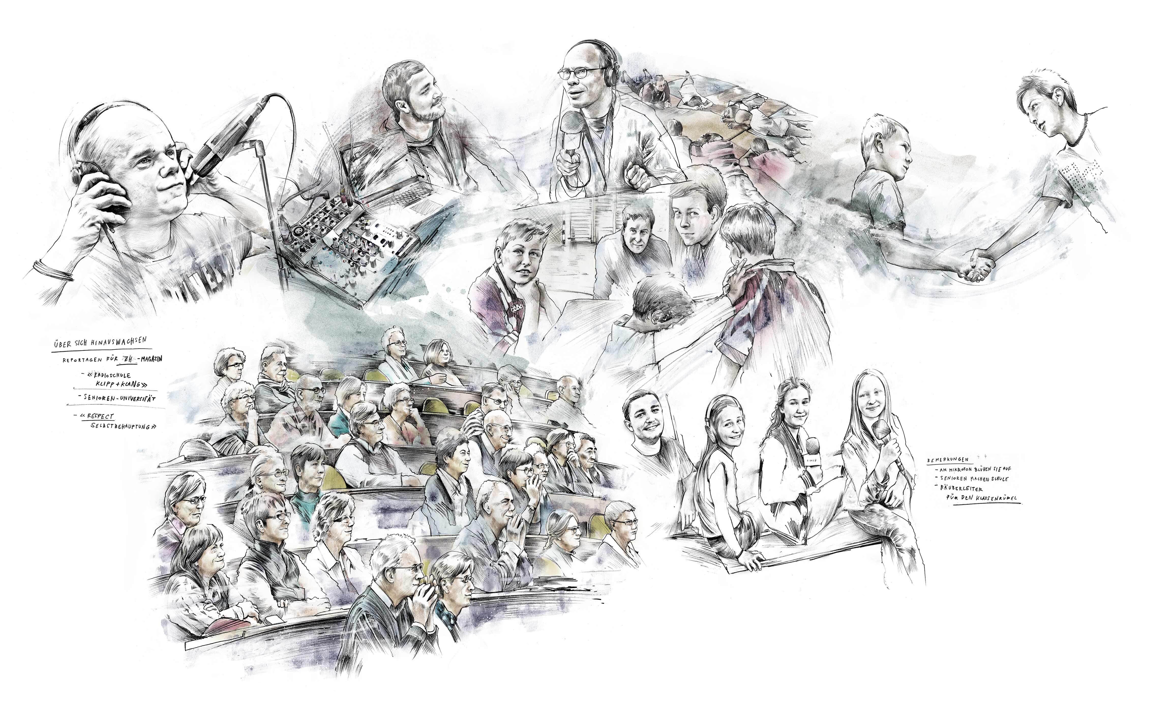 Reportage zeichnung skizze - Kornel Illustration | Kornel Stadler portfolio