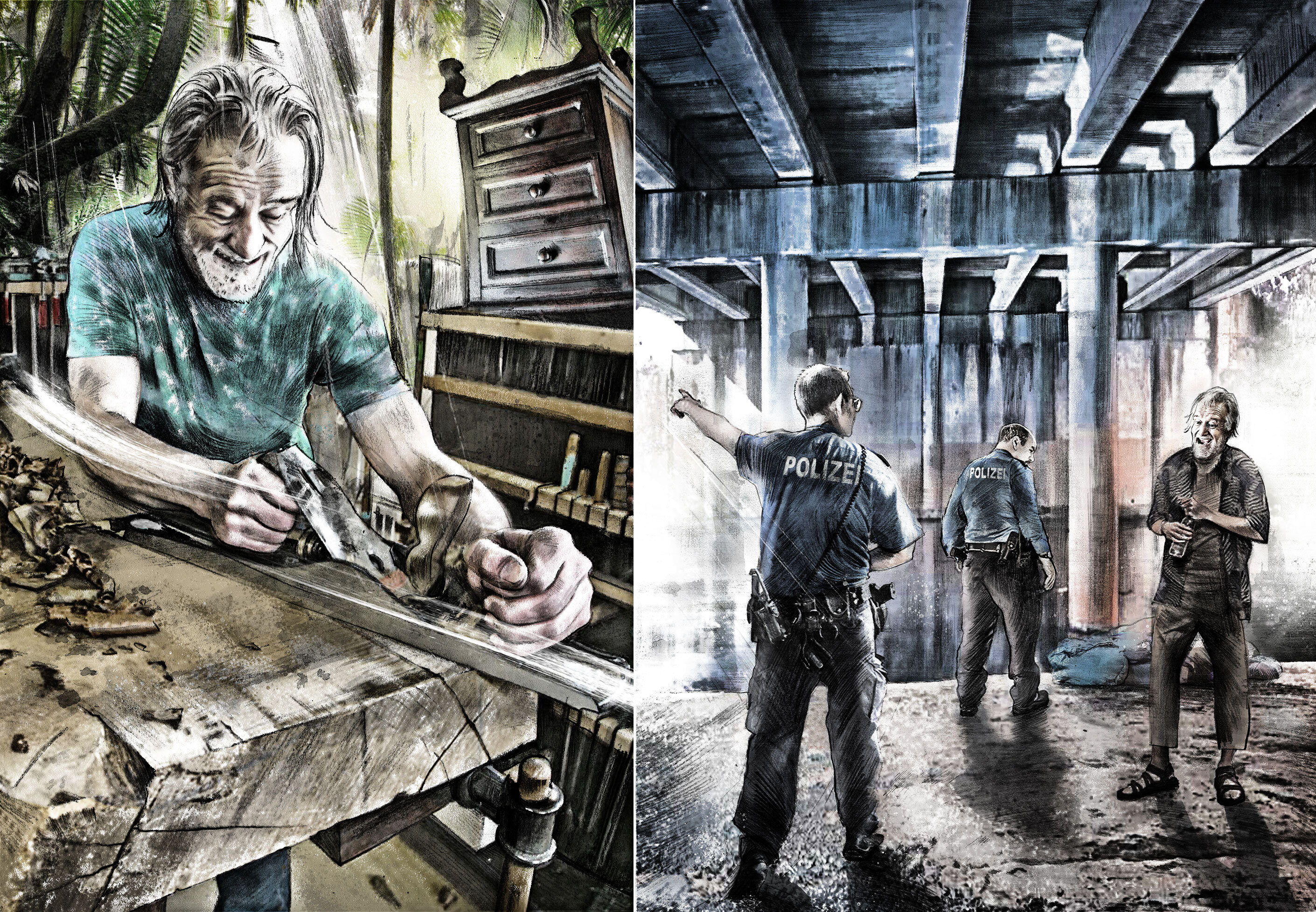 Under the bridge - Kornel Illustration | Kornel Stadler portfolio