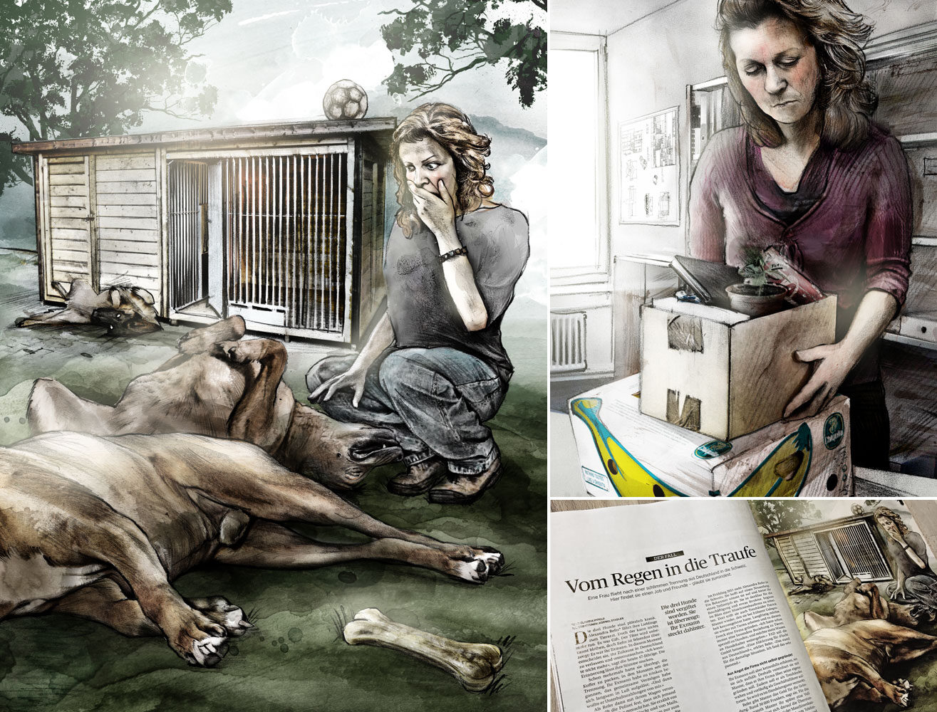Beobachter der Fall - Kornel Illustration | Kornel Stadler portfolio