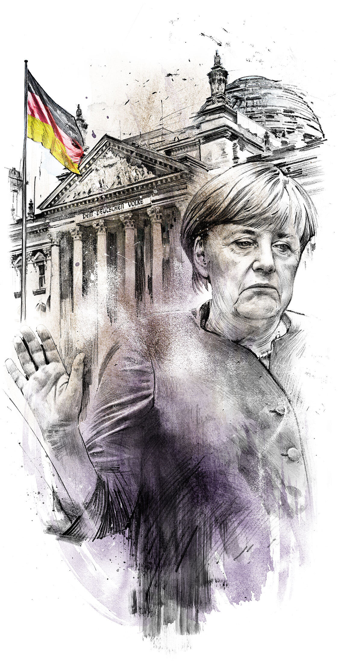 Angela Merkel Bundestag Illustration - Kornel Illustration | Kornel Stadler portfolio