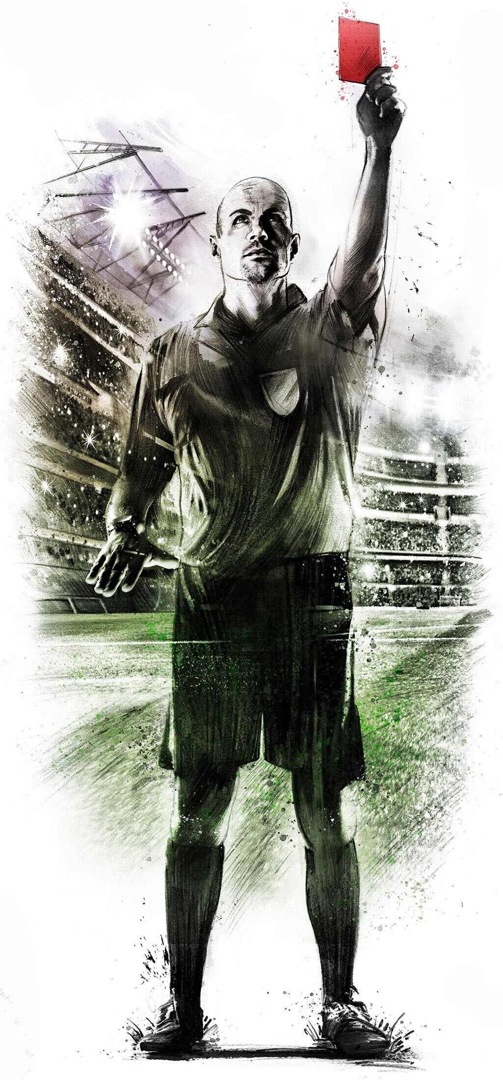 Referee red card - Kornel Illustration | Kornel Stadler portfolio
